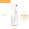 High-pressure continuous spray bottle, hair styling and makeup moisturizing spray bottle, travel-sized refillable bottle, white 2PCS