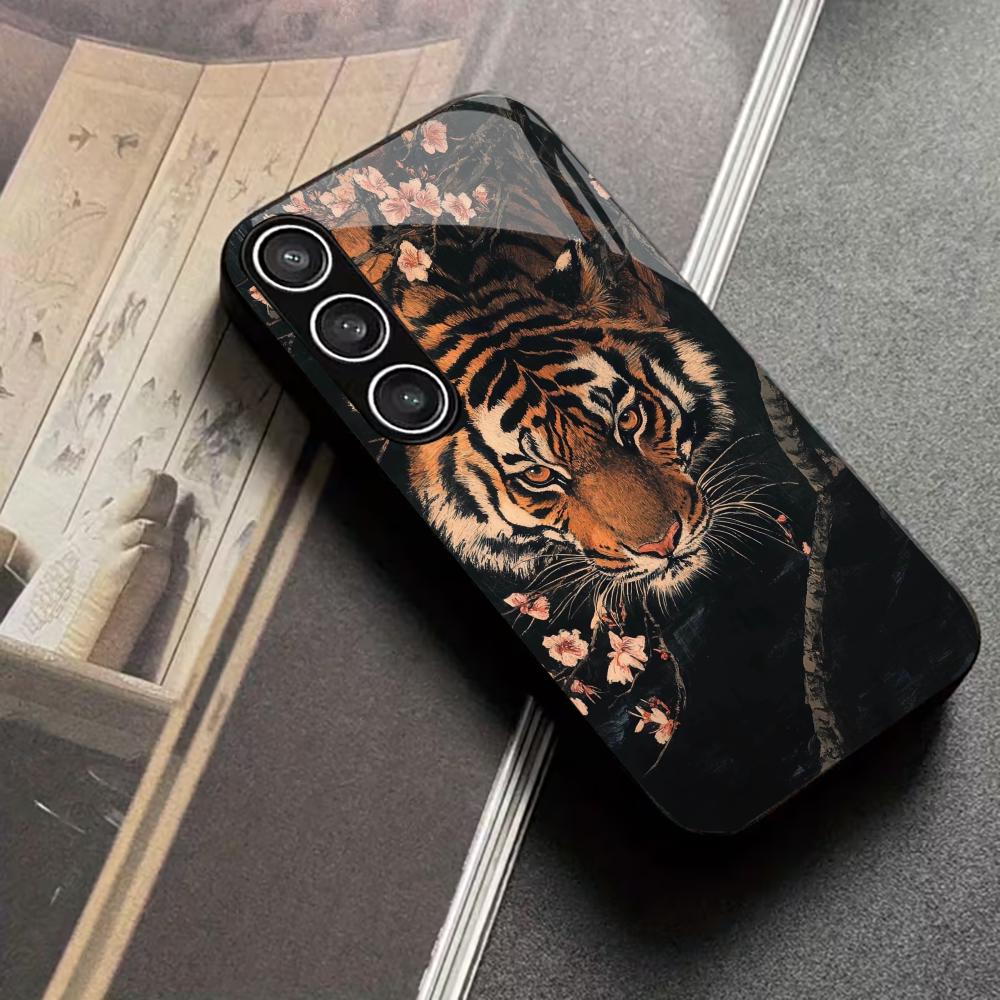 Wild beast Tiger Protective Exquisite High-end PhoneCase Glass PhoneCase for Samsung Galaxy S26 S25 S24 S23 S22 FE,Ultra,Plus
