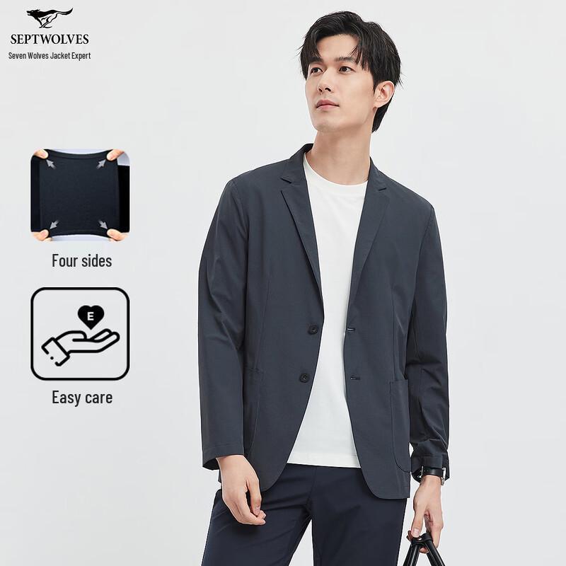 Septwolves Men s Four-Way Stretch Plaid Casual Blazer