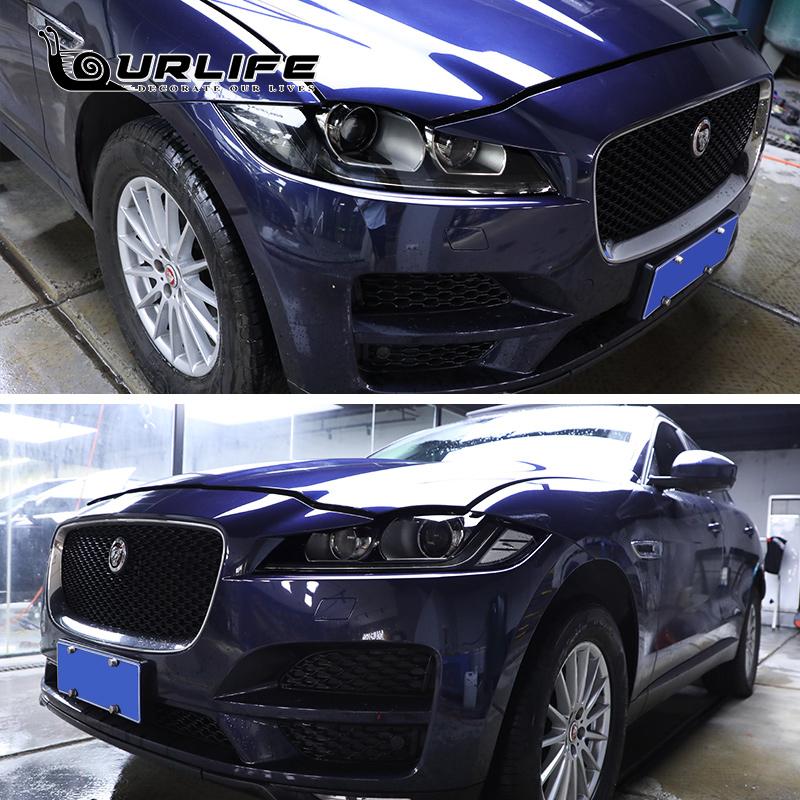 Für Jaguar XE X760 XF X260 F-Pace X761 E-PACE XJ X351 F-Type X152 Autozubehör Scheinwerfer TPU Smoked Black Protector