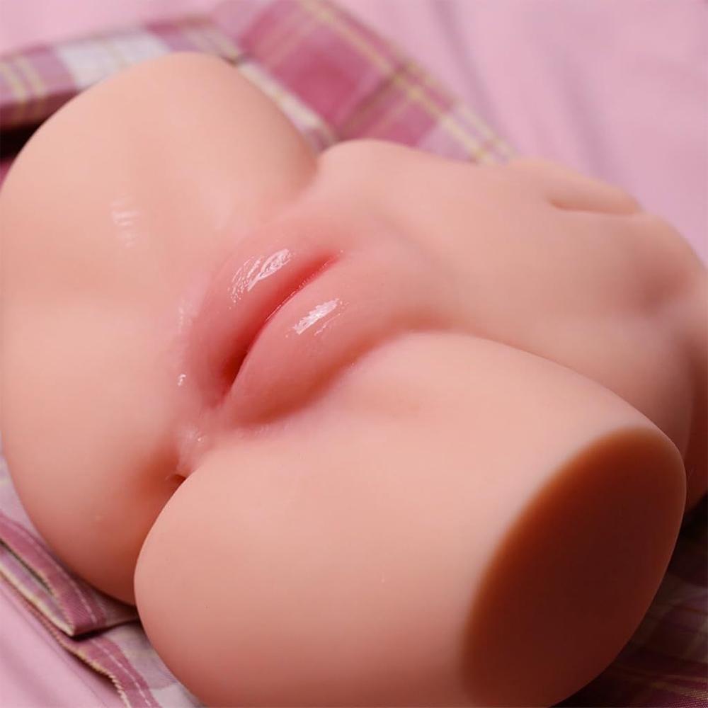 1,9KG Realistický kyčelní masturbátor pro muže - Design se 2 otvory (Hluboká Vagina & Pevný Anál) s 3D realistickou vagínou a zadkem&Ultrarealistický kyčel sexuální panny