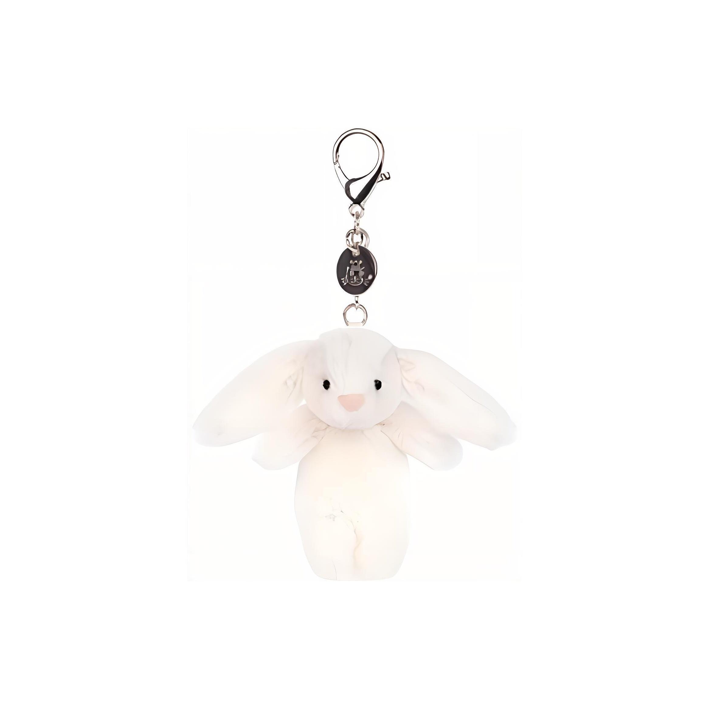 

JELLYCAT Bonnie Rabbit Series Shy Milky White Bonnie Rabbit Pendant Doll Plush Pendant 8cm High Box Not Included слоновая кость