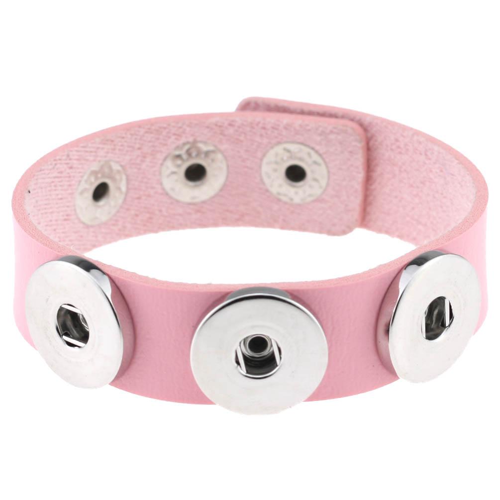 14 Colors Snap Button PU Leather Bracelet Adjustable Wristband for Men Women Gothic Punk Jewelry