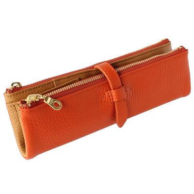 CCOMPANY LIMITED Lupo 2 Second Genuine Leather Italian Leather Pencil Case (Orange)