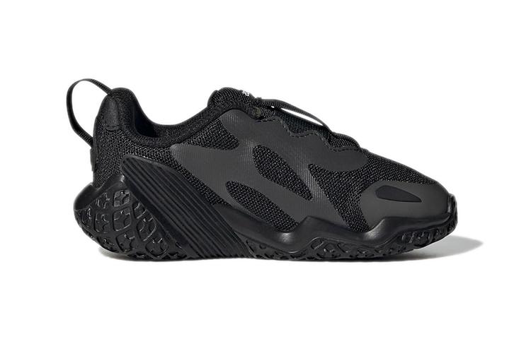 Adidas 4Uture Rnr Ac I Slip Resistant Abrasion Resistant Low top Running Shoes Black White Infant And Toddler FZ5409