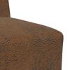 Modular Armless Sofa in Brown 55 x 74 x 82 cm Faux Suede