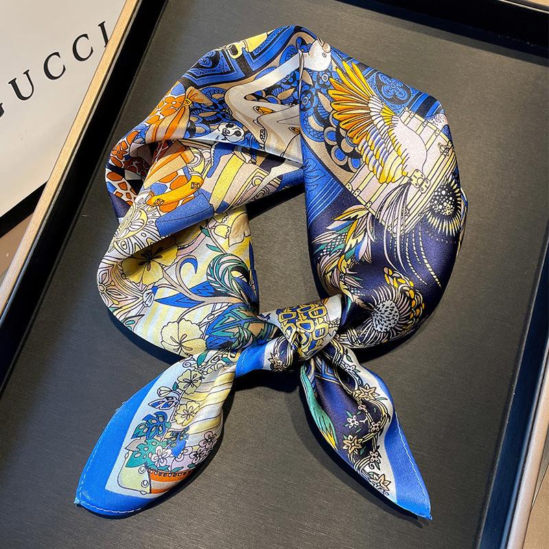 100% Natural Silk Square Scarf Women Bandana Headscarf Scarves Shawls Square Neck Foulard Wraps cachecol femme schals bufanda