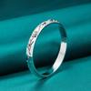 925 Sterling Silver Smooth Carving Bangles Bracelet for Women Wedding Engagement Fashion Charm Jewelry