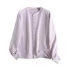 Women's Solid Color Liquid Cotton Loose And Versatile Single Breasted Casual Pocket Hoodie Jacket