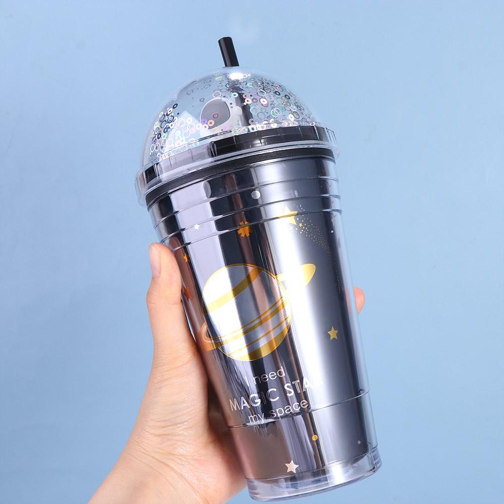 For Kids,Students,Staff Household Double Layer Straw Cup Water Bottle Drinkware Bottle Gifts