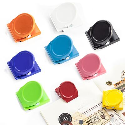 Clipes Magnéticos CMD, Ímãs de Geladeira, Fortes, para Quadros Brancos e Papel de Arquivo, Material de Escritório, Coloridos, 9 Cores, Conjunto de 9