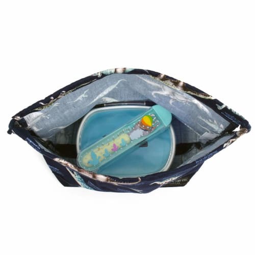 FARBENFROHER CANDY-STYLE Dinosaurier-Museum Lunchtasche für Jungen, Mittelgroßer Kordelzug, Stilvoll und Niedlich mit Zwickel, N3482800