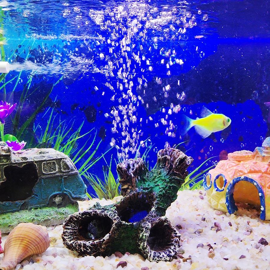 Baumhaus-Design Harz Aquariumhöhle - Lebensechtes Fisch- & Garnelenversteck mit Fluchtloch | Aquarienlandschaftsdekoration