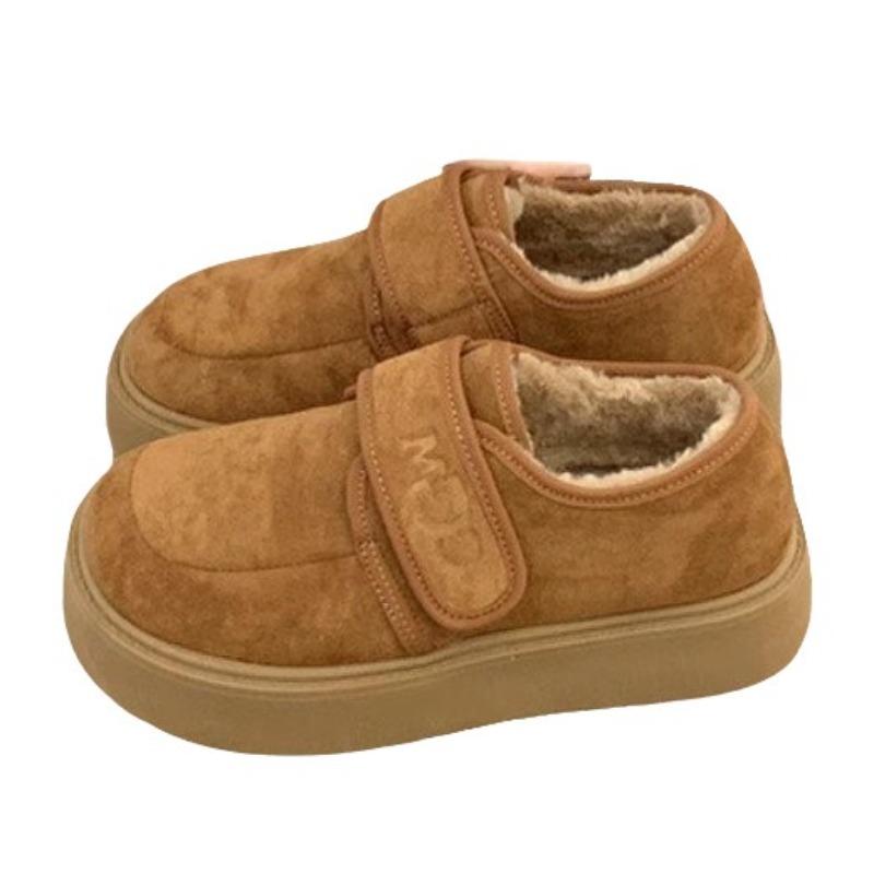 Nuove Scarpe in Cotone da Neve con Suola Spessa per Donna con Aggiunta di Pile e Caratteristiche Antiscivolo Ispessite