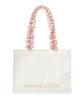 Maison De FLEUR (EC Exclusive) Lace Frill Handle Square Tote M Bag, Ivory, 08000140300