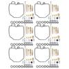 6 Zestawów Motocyklowy Zestaw Naprawczy Gaźnika Profesjonalny Zamiennik dla CBX1000 CBX1050 1978‑1983