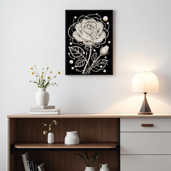 DIY Parel Schilderen Kit 3D Kunstparel Ambacht Bloemen Fee Balerina Ontwerpen Muurkunst Ambachtskit voor Volwassenen Huis Woonkamer Slaapkamer Decoratie