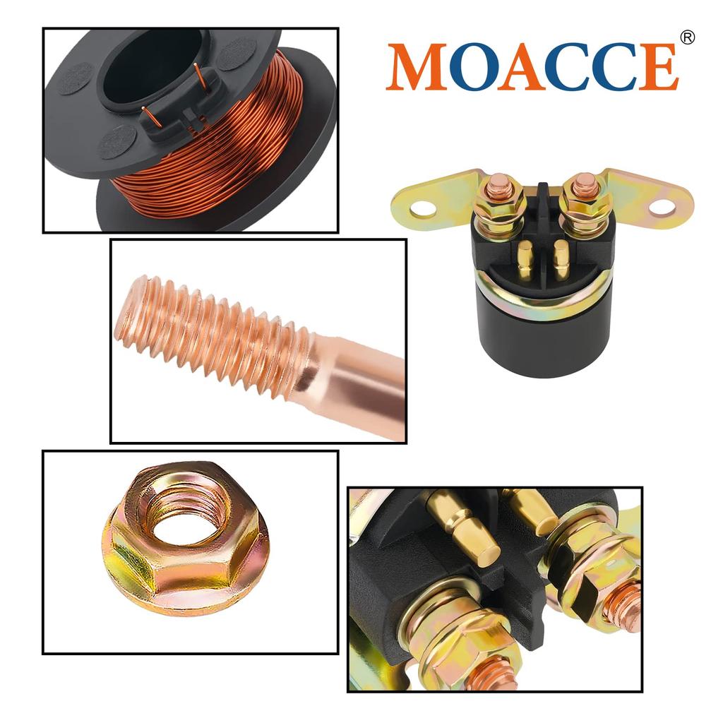 MOACCE Motorcycle Cell Relay Starter Relay Compatible Model Suzuki GN125 1991-1997/DR250 1990-1995/Arctic cat 250