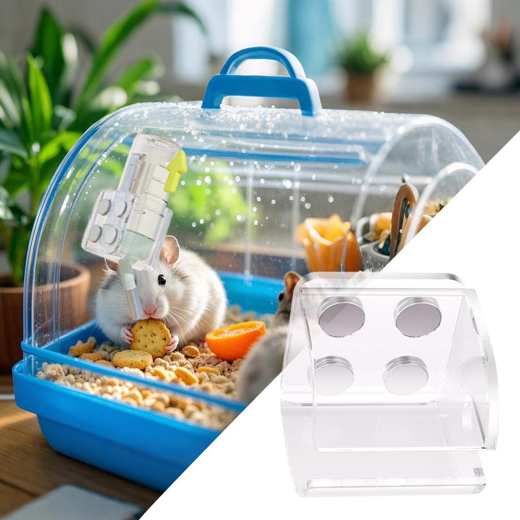 Guinea Water Bottle Stand Space Saving Gerbil Feeder Bracket Magnet Small Animals Water and Food Feeder Brackets for Dwarf