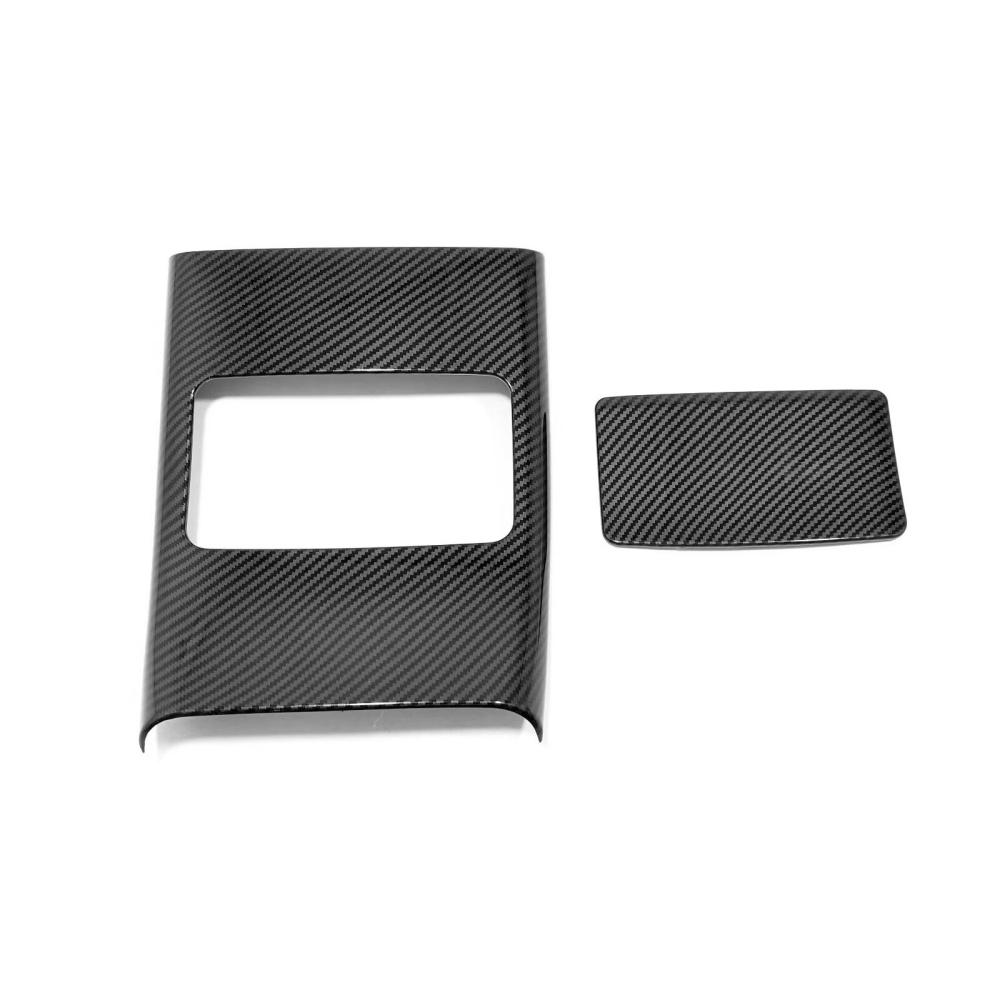 ABS Carbon Fiber Rear Seat Air Condition Outlet Cover Anti Kick Frame Trim Decoration Accessories For BYD Seal EV 2022 2023 2024