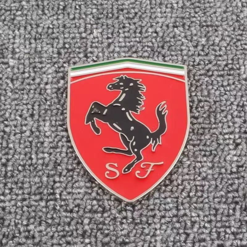 3D Metal Car Emblem Modification Stickers Body Badges Creative Decorative Decals For Ferrari SP1 812 F40 F12TDF SF90 Accessories