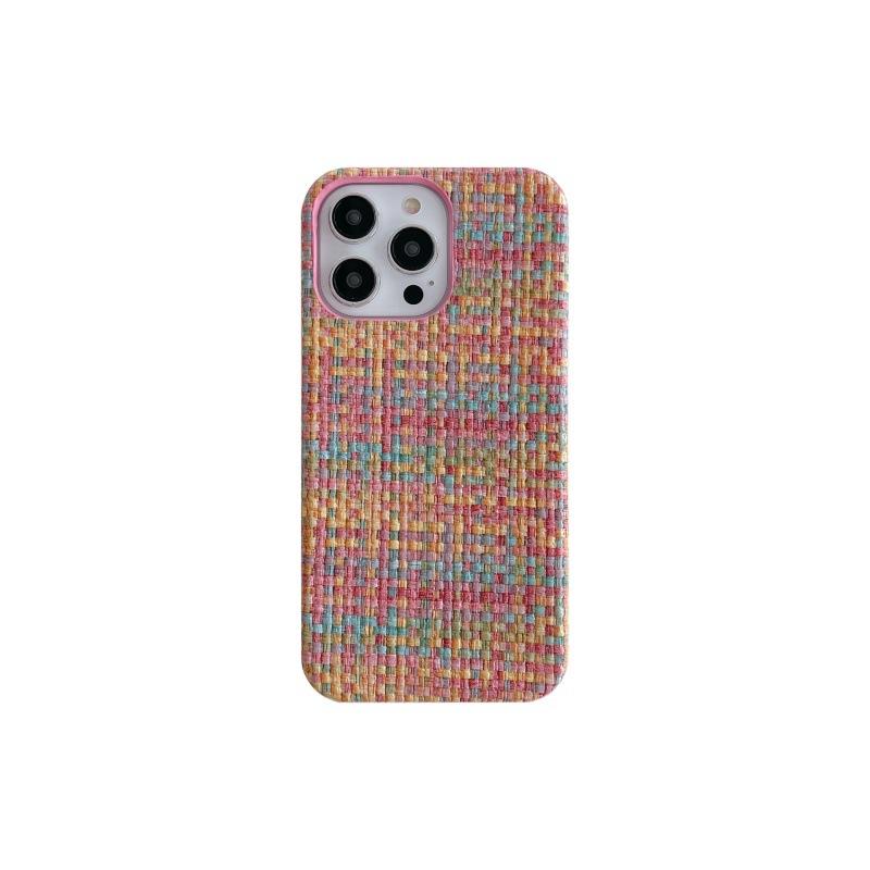Simple woven pattern is suitable for Apple mobile phone case 15plus autumn and winter sweater color non-slip 12/11 fashion is suitable for