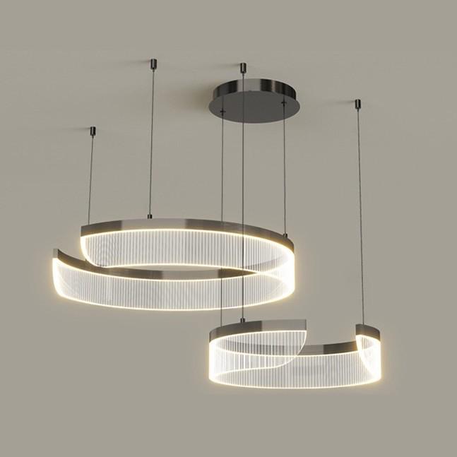 Modern Minimalist Italian Circular Chandelier - Luxury Living Room & Restaurant Lighting Fixture