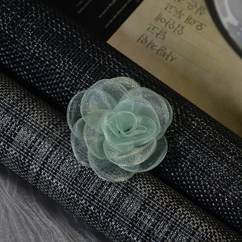 Korean Style 15-Piece Gauze Snow Fabric Flowers for DIY Clothing, Hair Clips, Jewelry Accessories