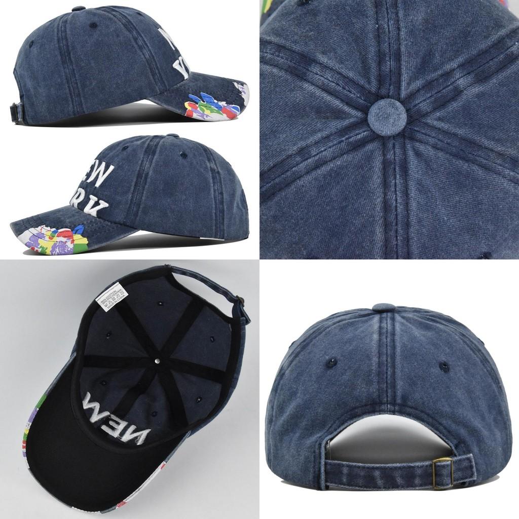 Cross-border New York 3d Embroidery Baseball Cap Cotton Fabric Adjustable Hat