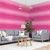 Pink Gradient Waves Wallpaper 22.83"X118" Waterproof Wallpaper for Living Room/Bedroom/Bathroom PVC Wall Sticker