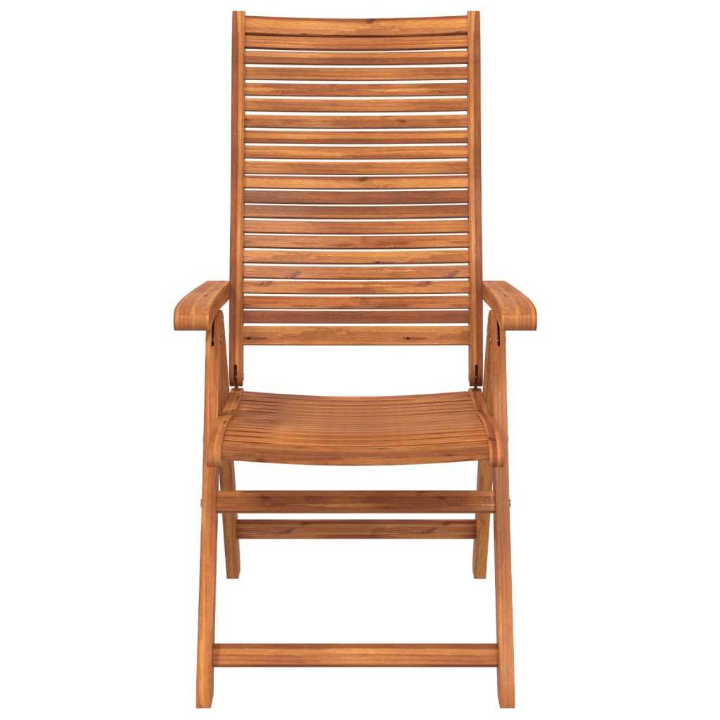 Garden Chairs 8 pcs Adjustable 56x72x107 cm Solid Acacia Wood