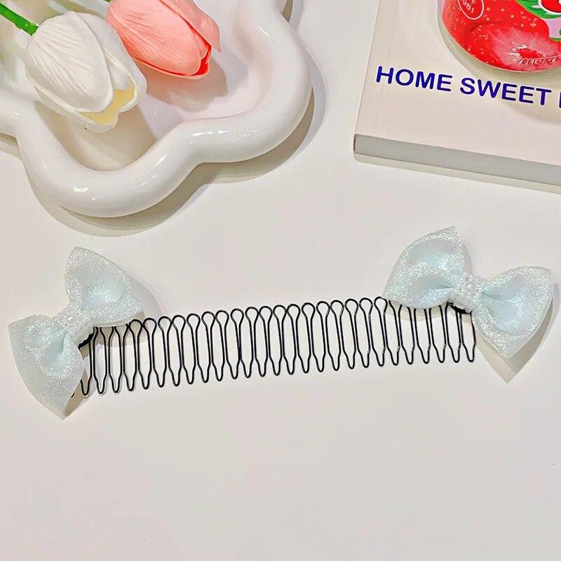 

Детская расческа с бантом, заколка для волос, новые модные эластичные заколки для волос, заколки для волос, заколки для девочек, детские аксессуары для волос, повязки на голову