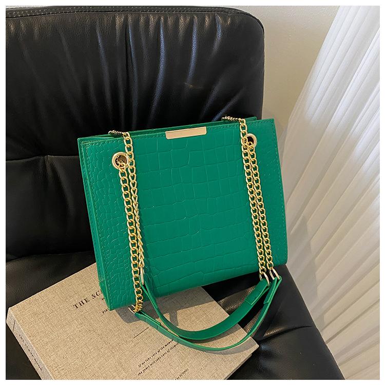 

Женская сумка, модная сумка на плечо, узор из камня, цепочка, сумка-мессенджер, текстура, универсальная, маленькая квадратная сумка зелёный