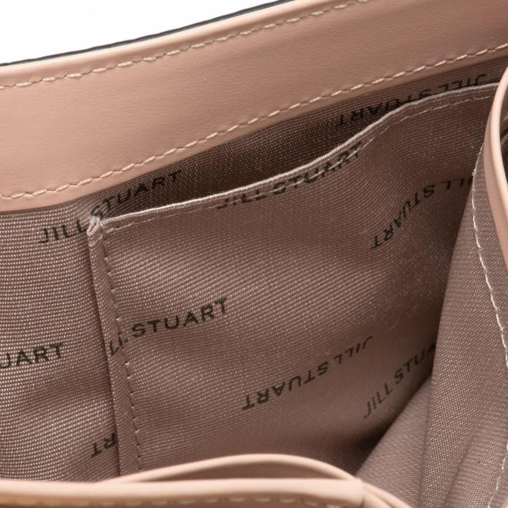JILL STUART JSLW4CS1 Misty Bi-Fold Clasp Wallet Cowhide Leather Ribbon Motif Grosgrain Hardware Compact Women's Purse