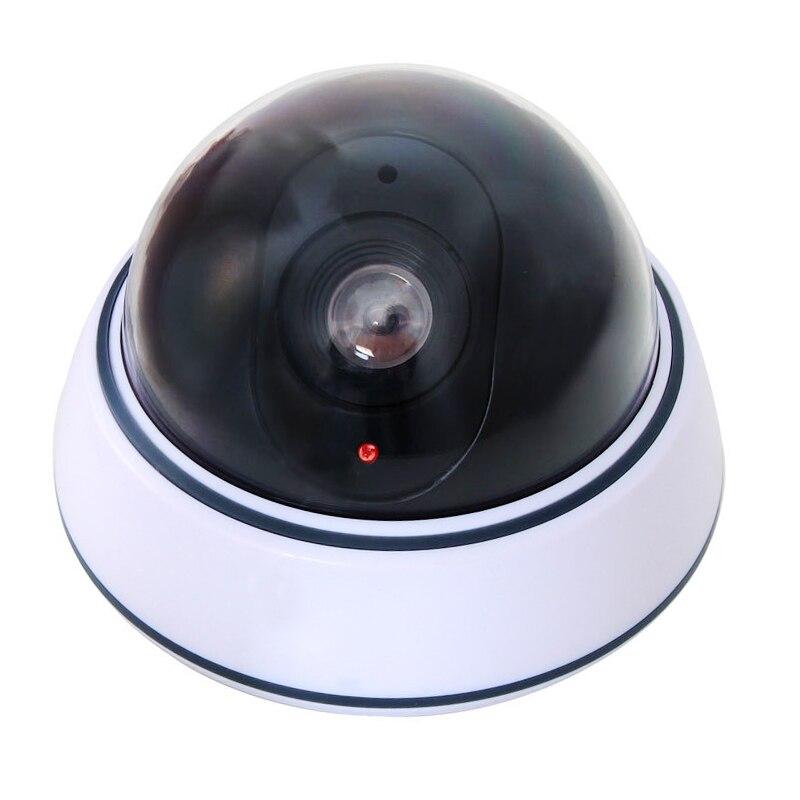 1PC Dummy Fake Camera with LED Red Light, Battery Operated, No Wiring Required, Indoor Outdoor Fake Dome Security Camera