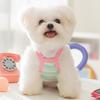 Spring and summer new breathable dog clothes cute color striped leash vest than bear teddy pet clothing