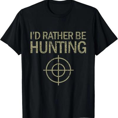I'd Rather Be Hunting Target Buck Hunting T-Shirt