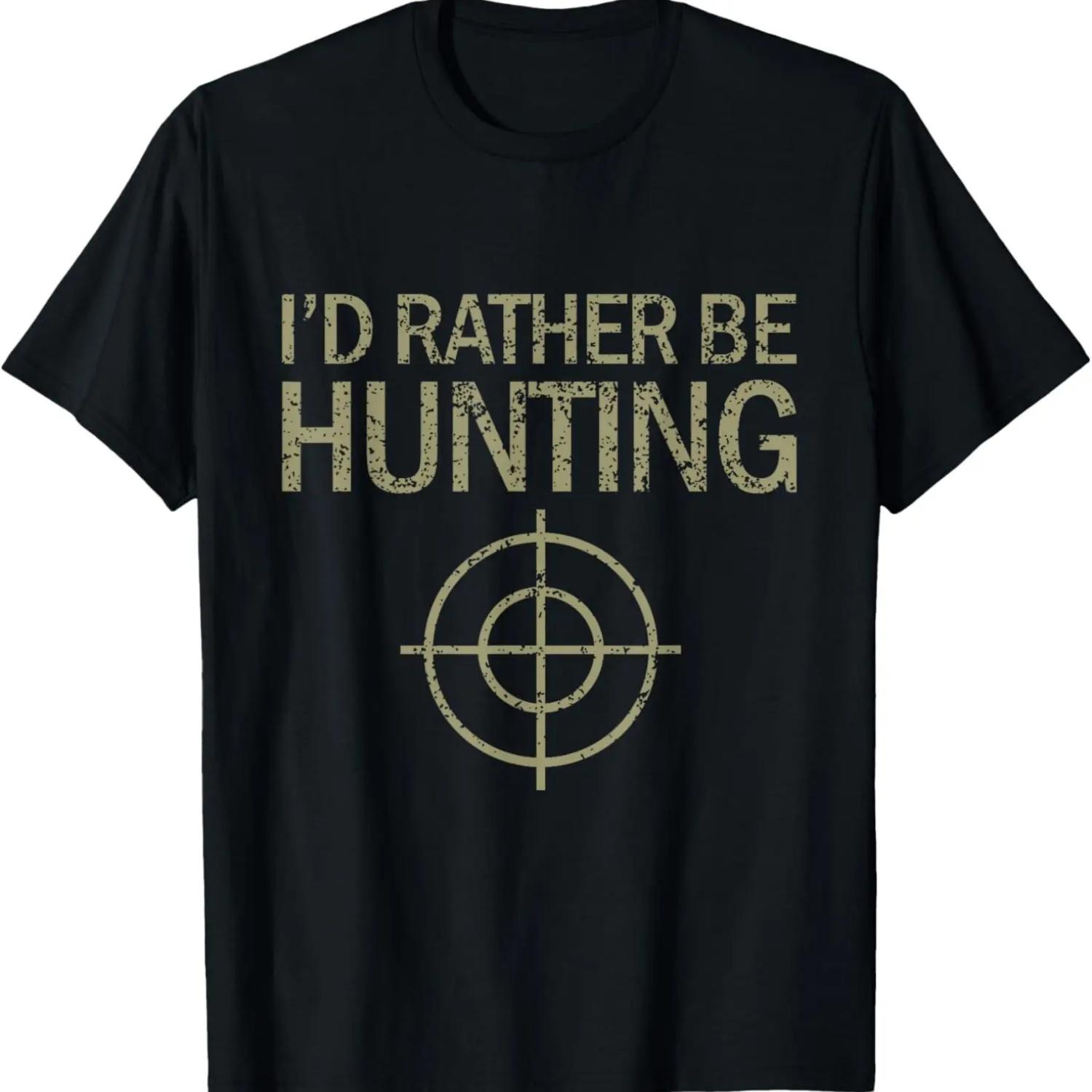 

I d Rather Be Hunting Target Buck Hunting T-Shirt XXXXXL чорний