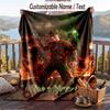 Custom Text Flannel Throw Blanket, Lightweight Cozy Bed Sofa BlanketA Nightmare On Elm Street Freddy Krueger