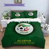 Algerien Nationalmannschaft Muster Bettwäsche Bettdecken-Set Heimdekoration Geschenk (1 Bettbezug + 2 Kissenbezüge (ohne Füllung))