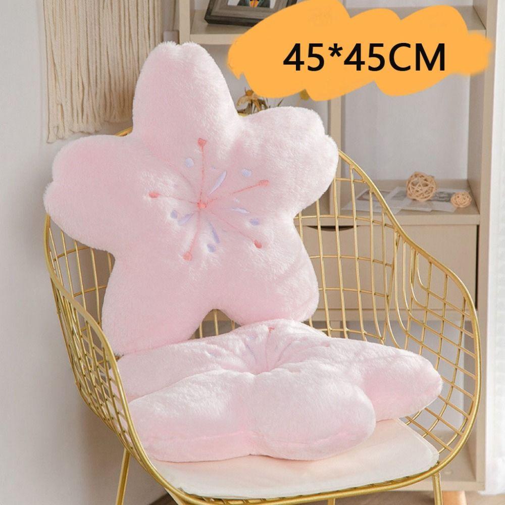 Pink Plush Pillow Cherry Blossom Floor Seat Cushion Kawaii Tatami Cushion  Photo Decorations