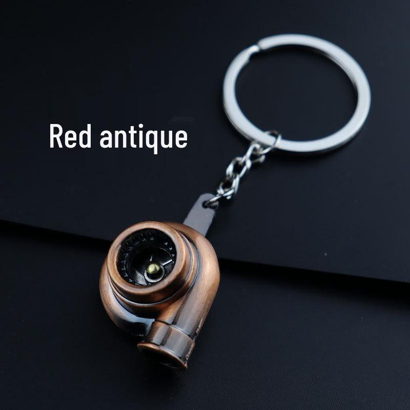 Porte-clés de voiture créatif avec levier de vitesse de turbine, moyeu de roue, disque de frein et pendentif amortisseur