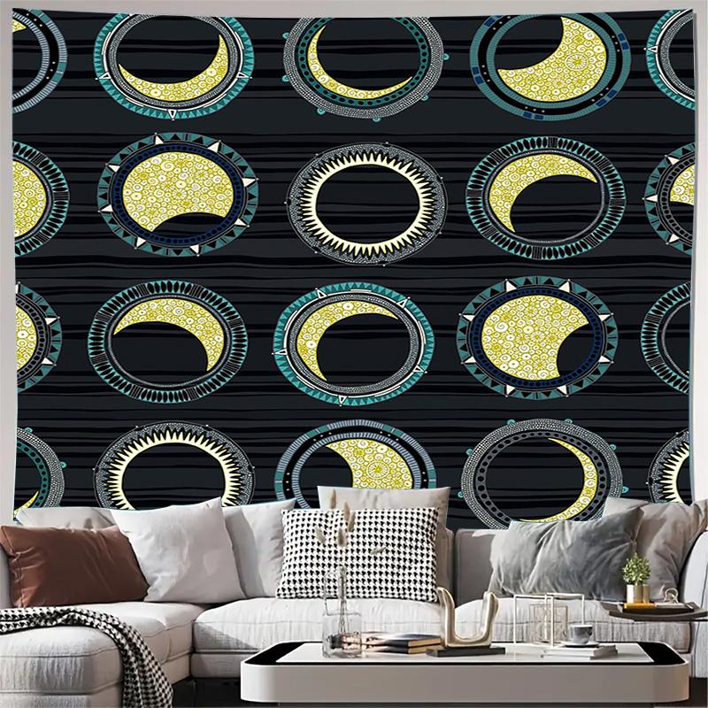 

Boho Tapestry Wall Hanging Aesthetic Room Decor Tribal Pattern Macrame Wall Art Hippie Home Decor Nature Inspired Bedroom Backdr 74x94cm(29x37in)