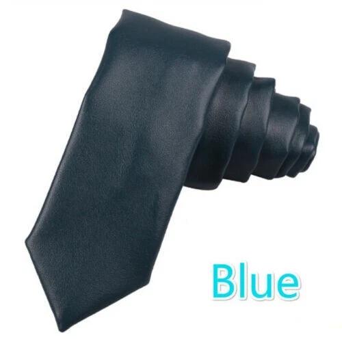 Designer Tie For Men Unique Blue Real Formal Wear Style Lambskin Leather