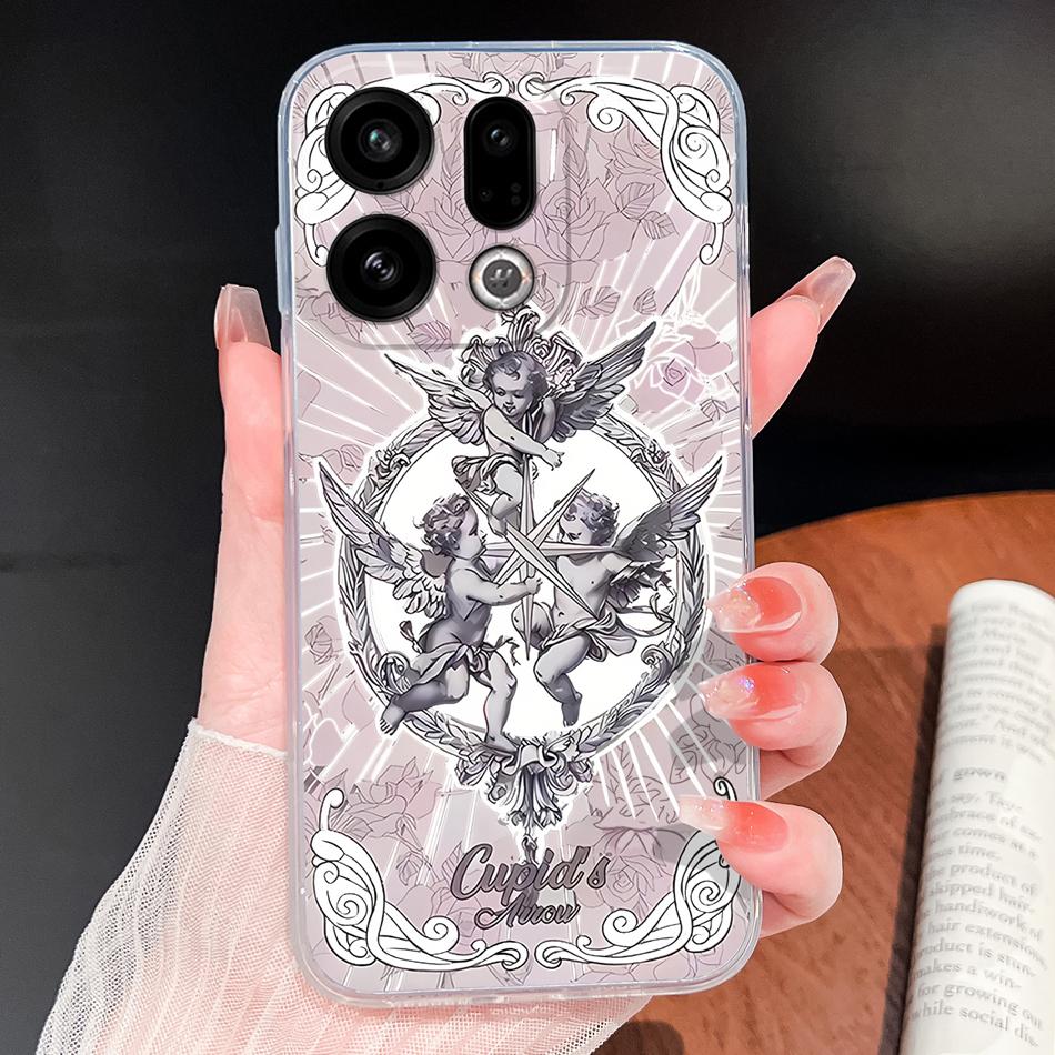 For Oppo Find X9 X8 X7 Pro Phone Cover Lovely Animal Cartoon Soft TPU Clear Silicone Case For Oppo Find X7 Ultra X 9 X 8 Bumper