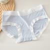 Kvinners sømløse bomull 7A antibakteriell skritt lett pustende midje truser pose hofte trekant truser