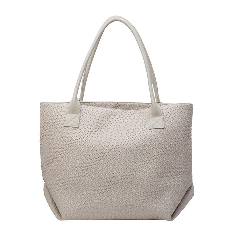 

Tote Bag with Large Capacity, Practical and Simple Casual Shoulder Bag бежевий