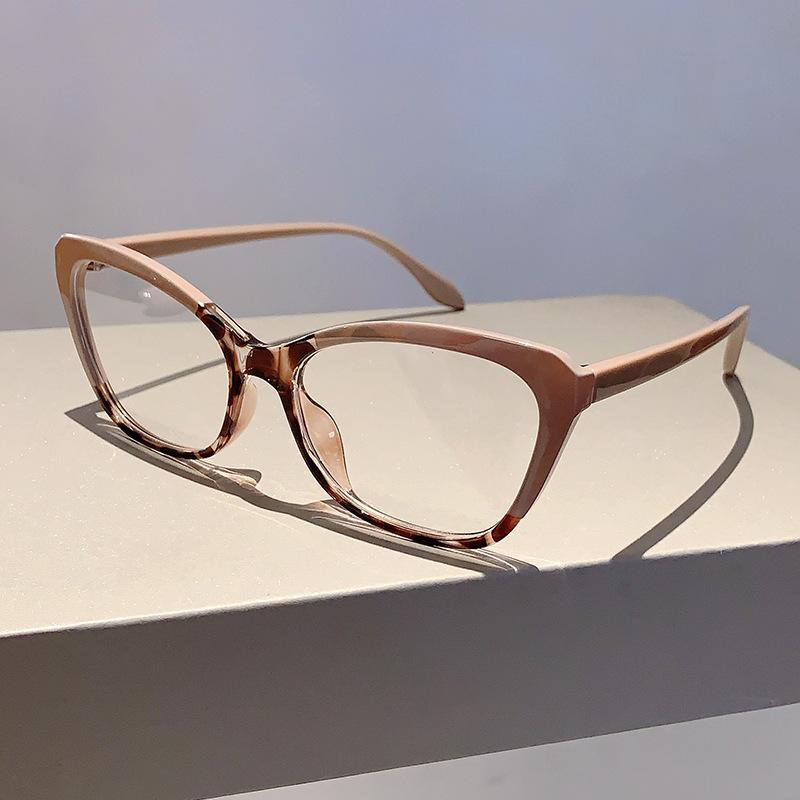 Vintage Anti Blue Light Optical Cat Eye Glasses Women Lady Luxury Brand Designer Myopia Prescription Eyewear Frame Double Color