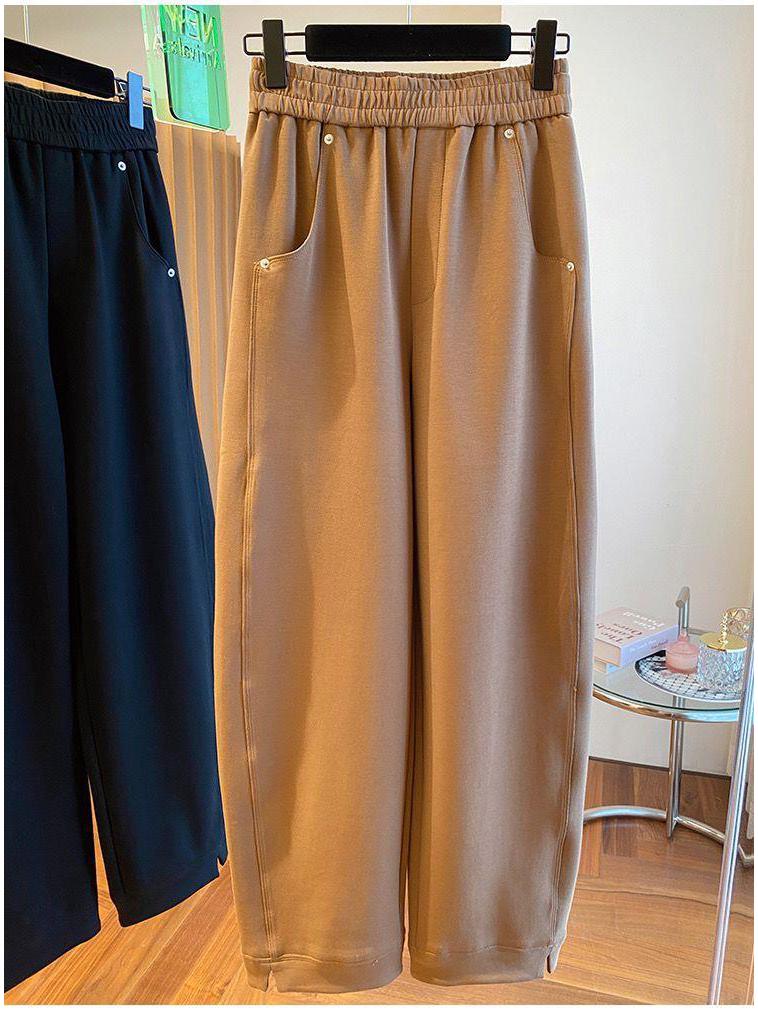 Women's Spring High Waist Loose Harem Pants - Petite Casual Lantern Style