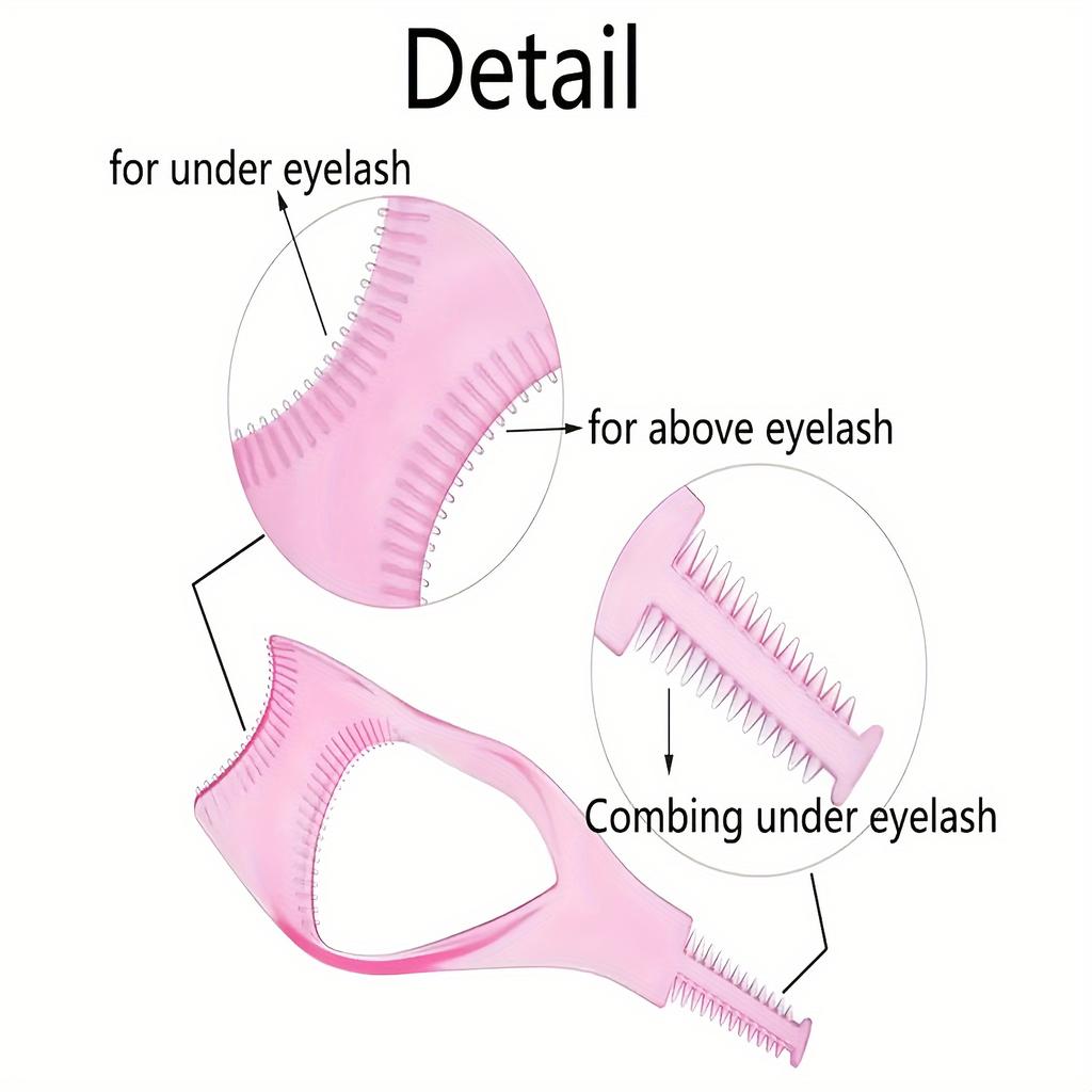 1 Stück 3-in-1 Make-up-Tool für Lidschatten, Magische Nützliche Kosmetik Mascara Wimpernkamm & Eyeliner Schablone, Applikator Hilfskarte Werkzeug, Wiederverwendbarer Make-up Helfer